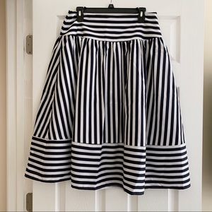 JOA navy stripped skirt